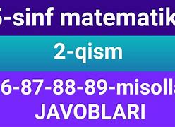 5-Sinf Matematika 1-Qism Javoblari Telegram